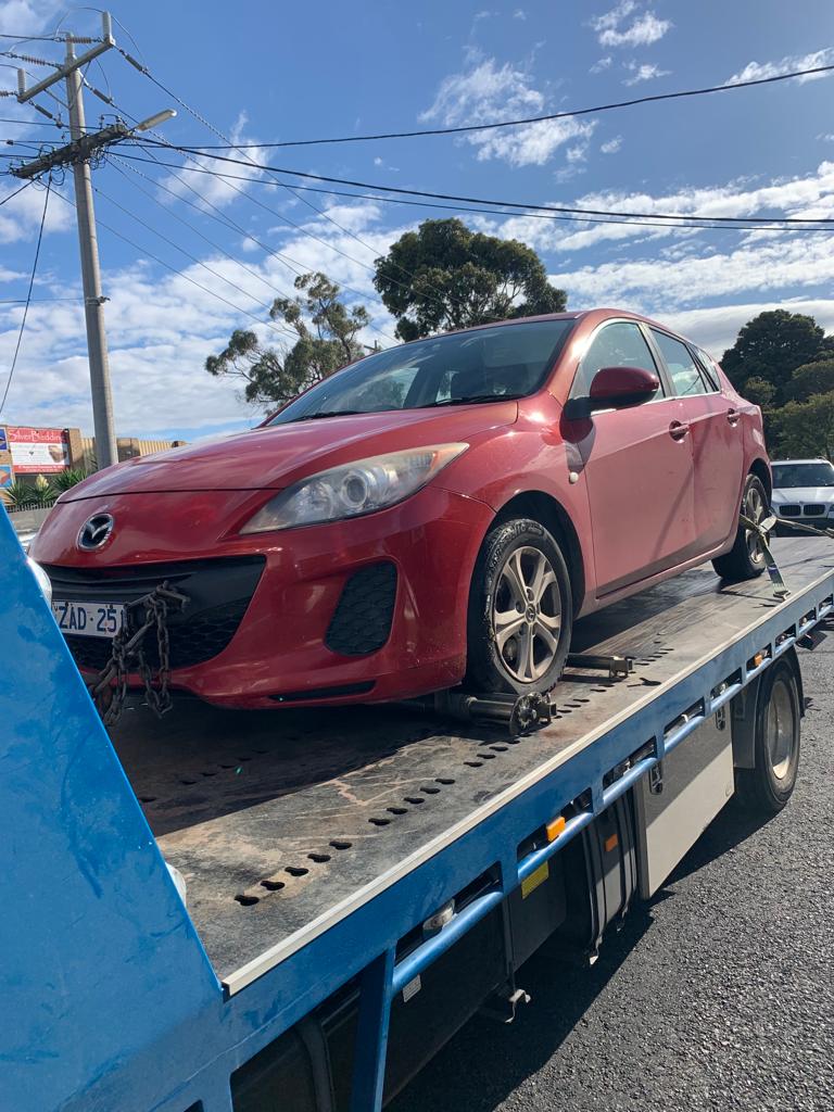 Broken down damaged Mazda 3 2012 removed from Thomastown VIC 3074